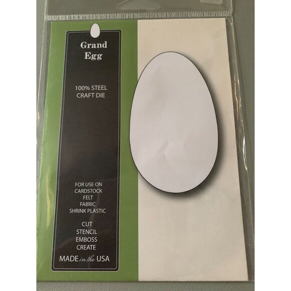 Poppystamp Inc Grand Egg Craft Die 2.2x3.6 Inches for Cardstock - New - Picture 1 of 3